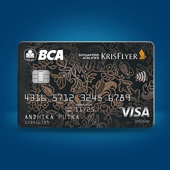 Tampilan kartu BCA Singapore Airlines KrisFlyer Visa Infinite
